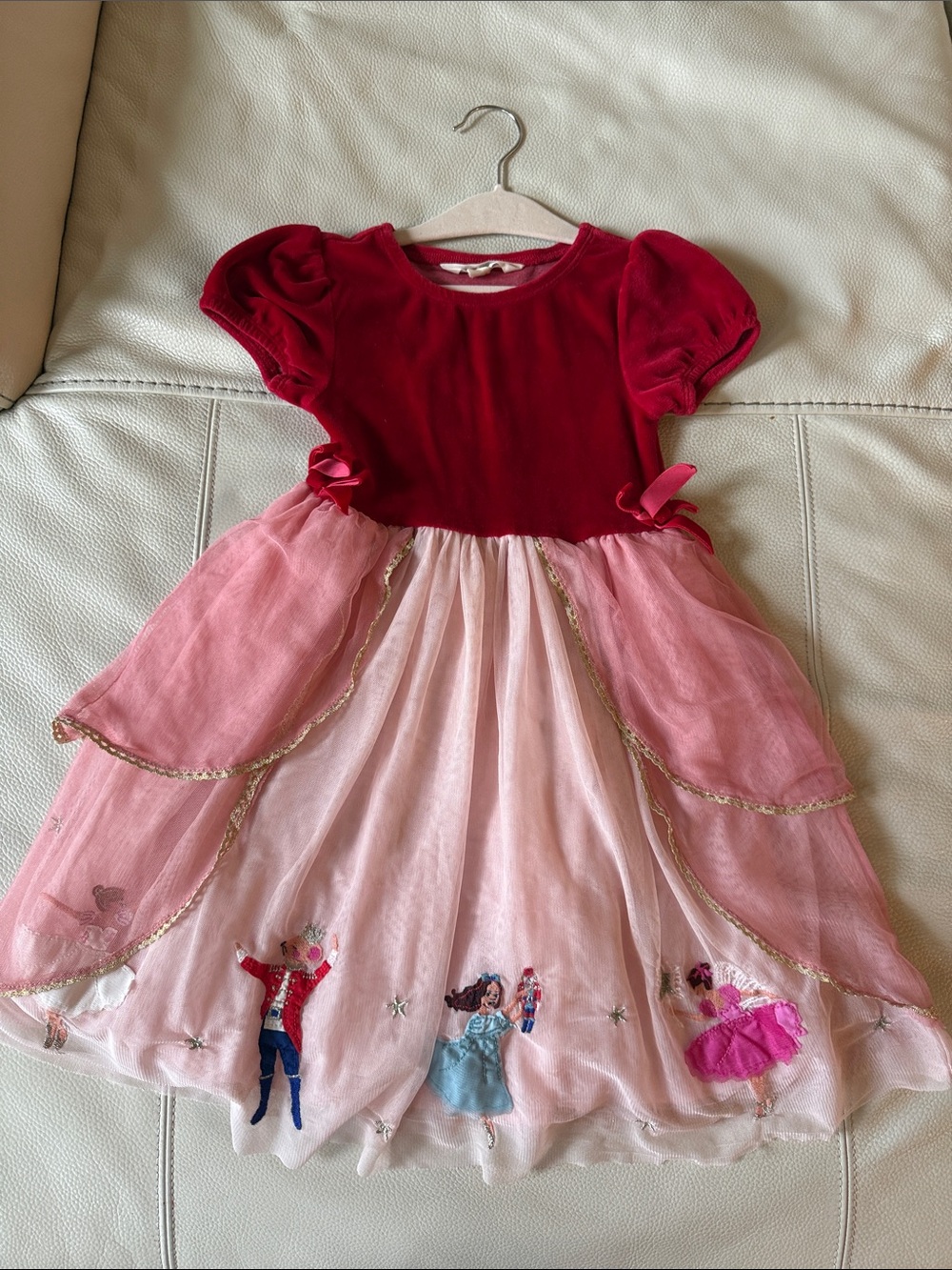 Mini Boden Red and Pink Princess Tulle Dress